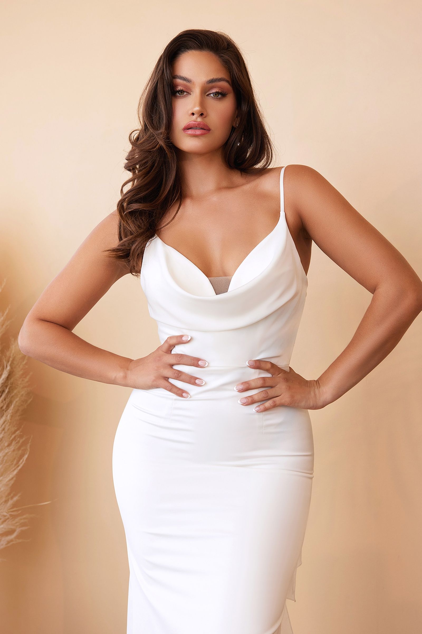 TALEAH Charmeuse Tie-Back Mermaid Bridal Gown