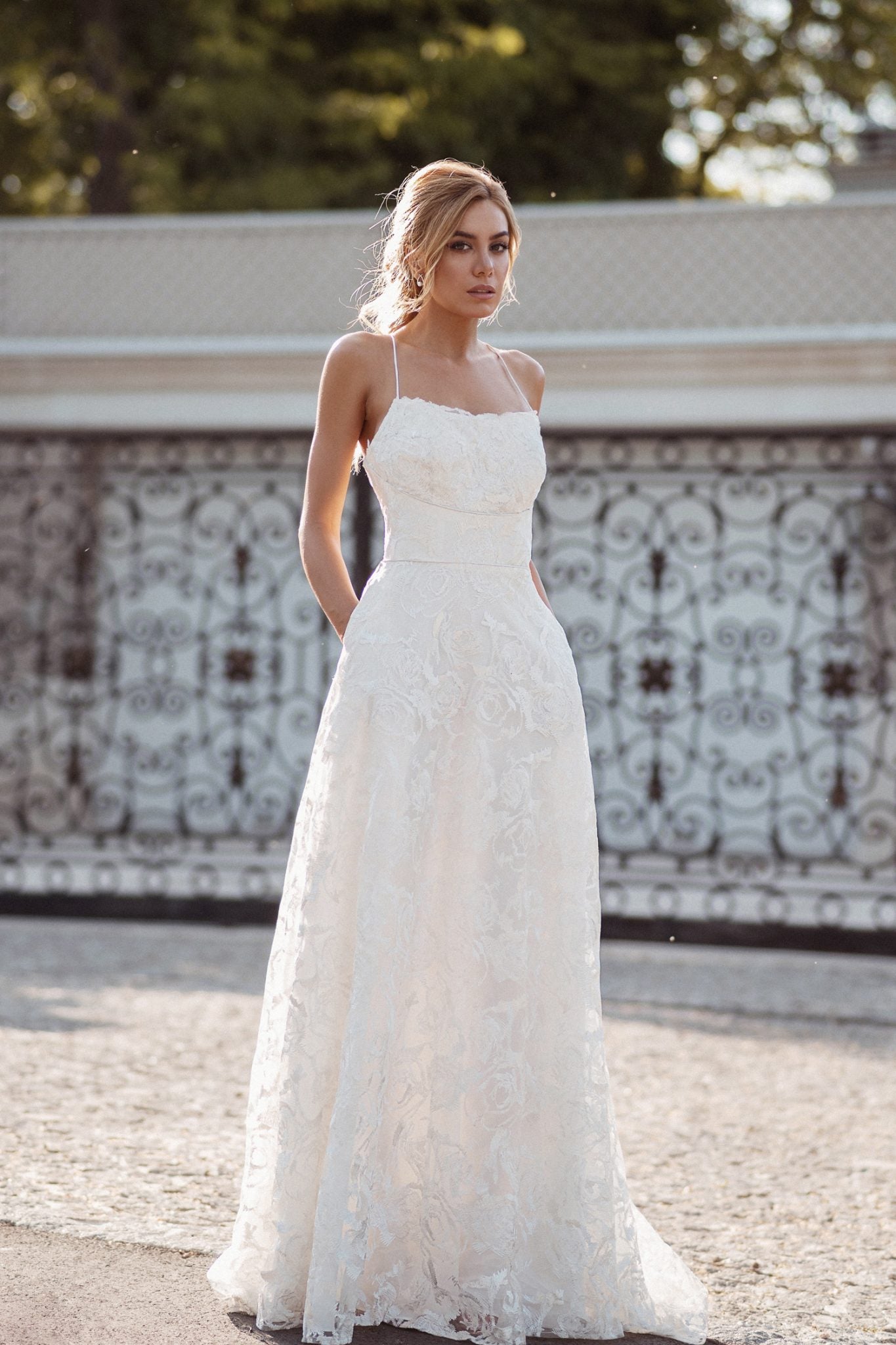 BB013 Lace Corset Back Wedding Dress