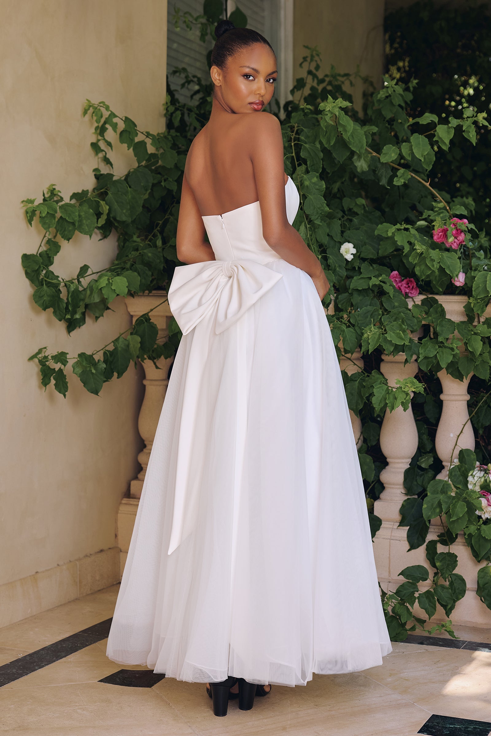GRACIE Strapless Bow A-Line Wedding Gown