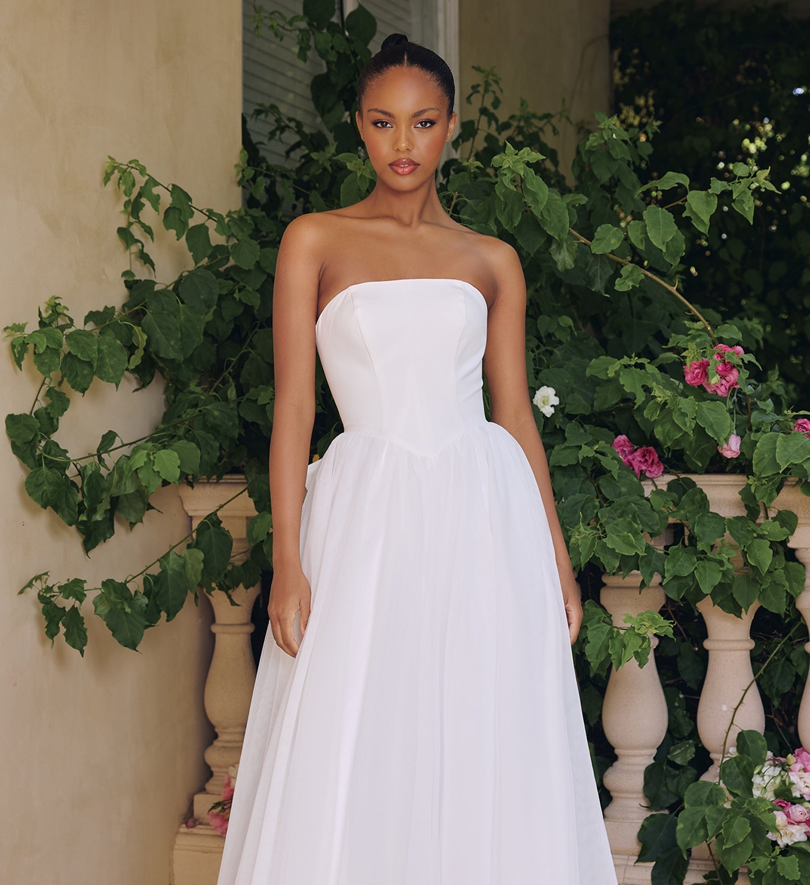GRACIE Strapless Bow A-Line Wedding Gown