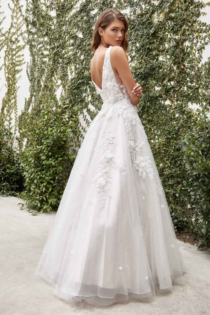 ISOLDE Plunge Lace A-Line Wedding Dress