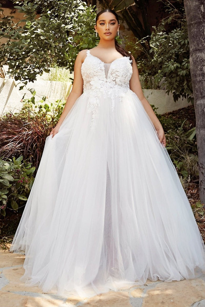 SHIRLEY Off-White Layered A-Line Lace Tulle Wedding Dress
