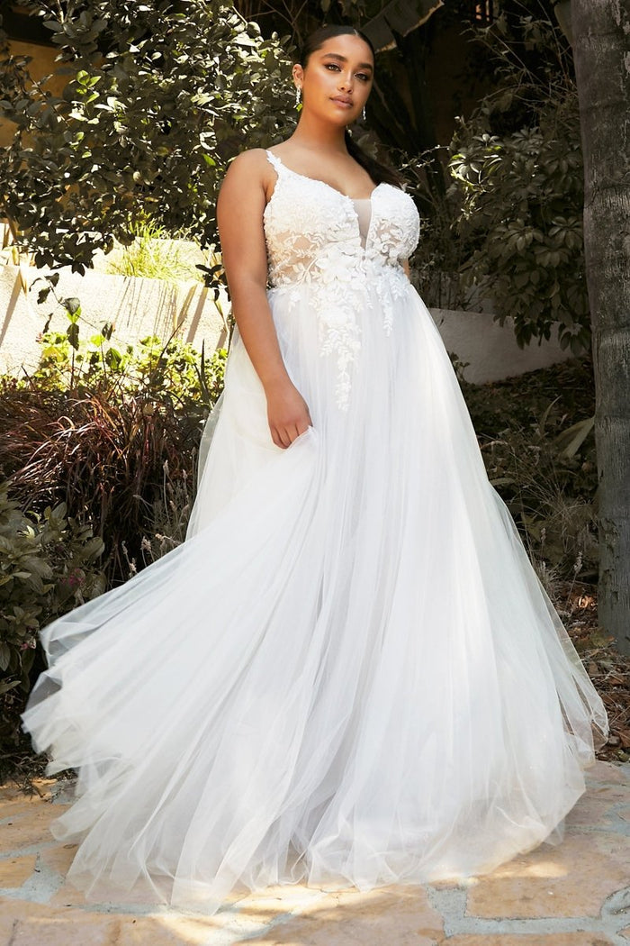 SHIRLEY Off-White Layered A-Line Lace Tulle Wedding Dress
