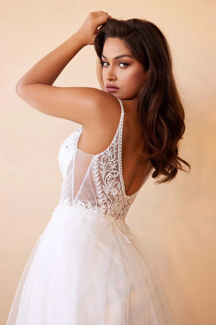 AMORET Layered Tulle A-Line Wedding Dress