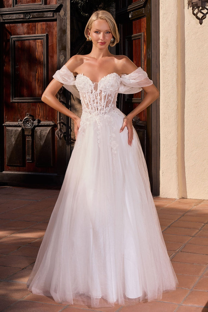 ADELINE 3D Floral Tulle Corset Bridal Ball Gown