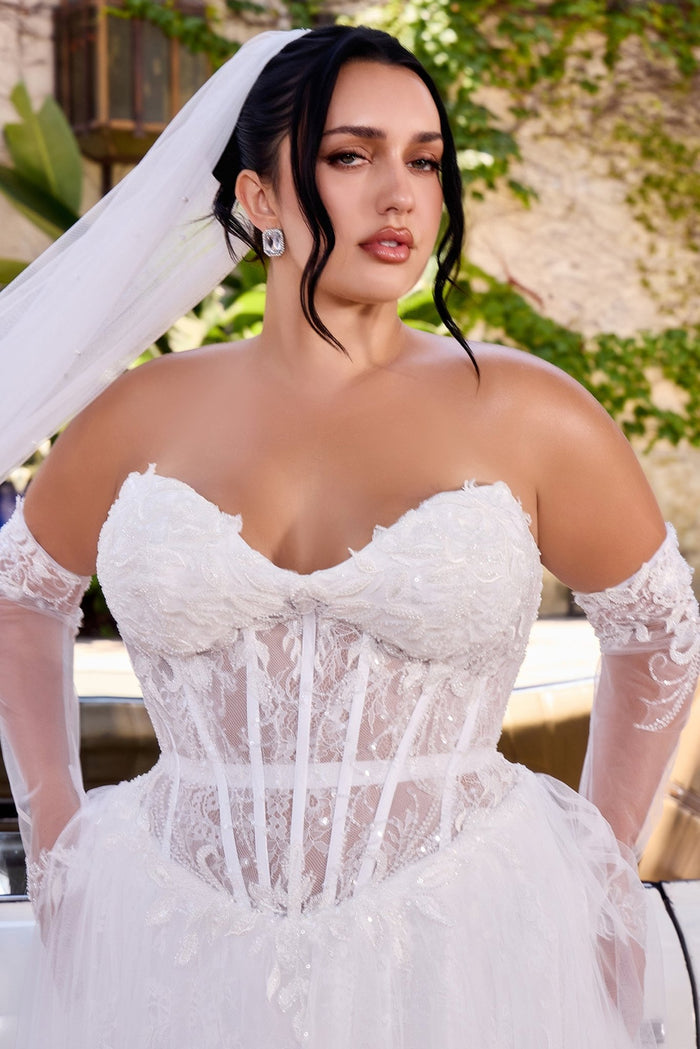 SYLVIE Lace & Tulle Corset Bridal Ball Gown