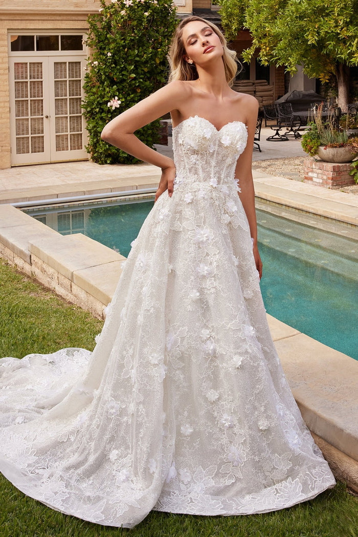 ANTONIA Lace Off-Shoulder Ball Gown Wedding Dress