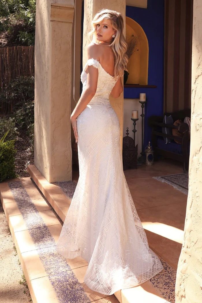LARISSA Off-White Lace Mermaid Wedding Dress