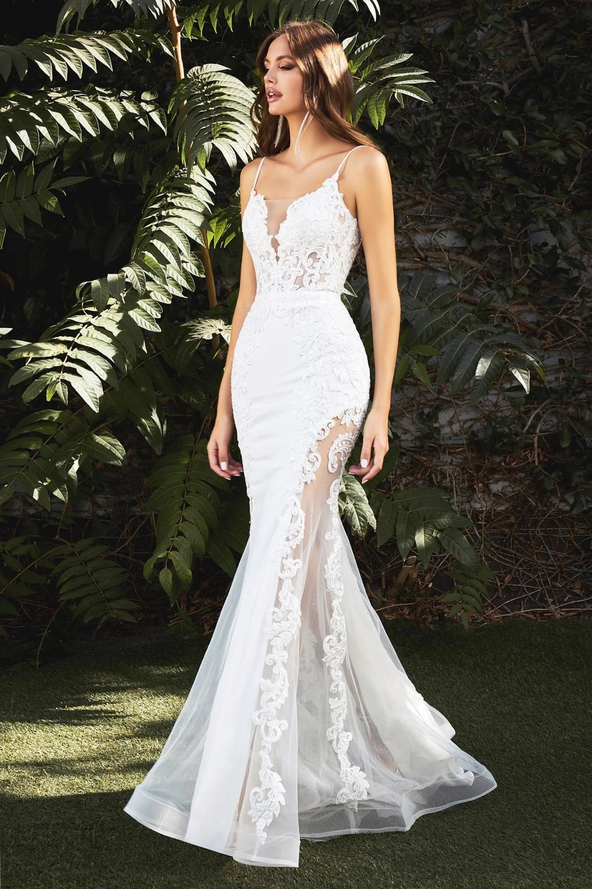 SASKIA Illusion Lace Mermaid Wedding Dress