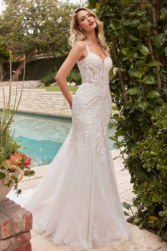 LIORA Lace Mermaid Wedding Dress with Corset Bodice