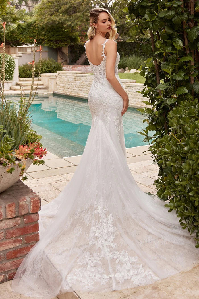 LIORA Lace Mermaid Wedding Dress with Corset Bodice