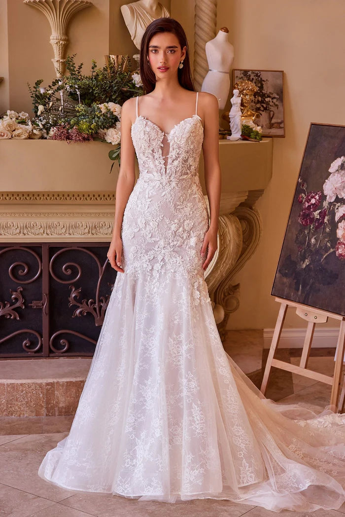 EMMILY Lace Off-Shoulder Mermaid Wedding Dress