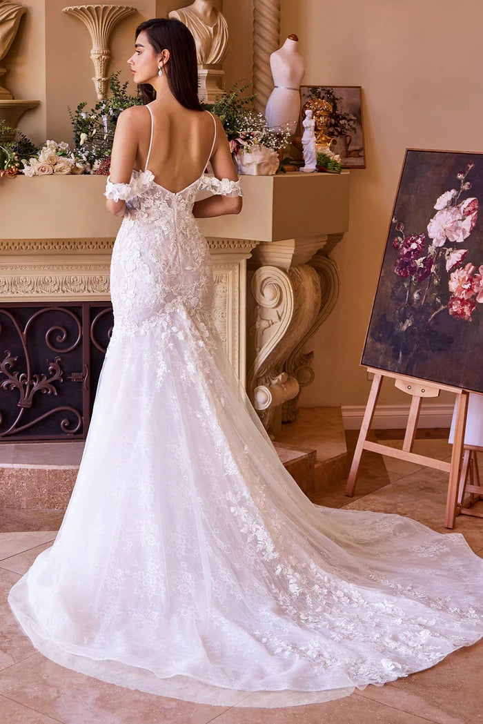 EMMILY Lace Off-Shoulder Mermaid Wedding Dress