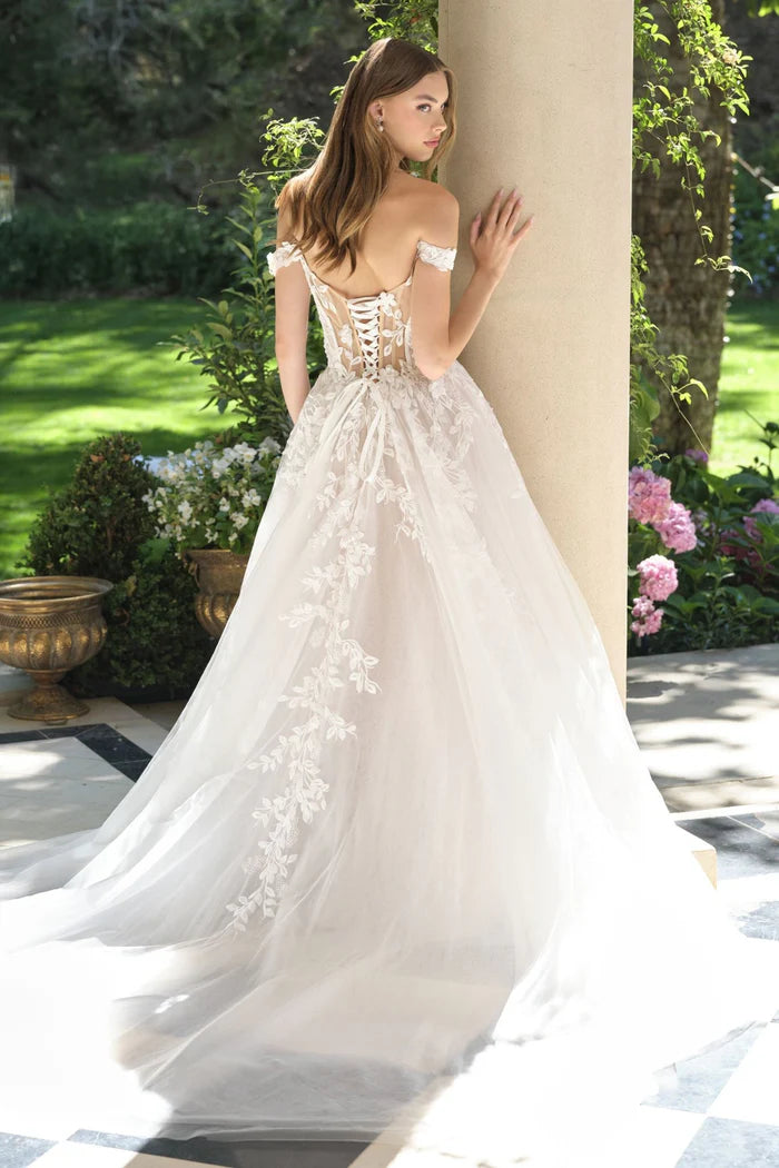 BERTIA Off-Shoulder Lace Ball Gown Wedding Dress