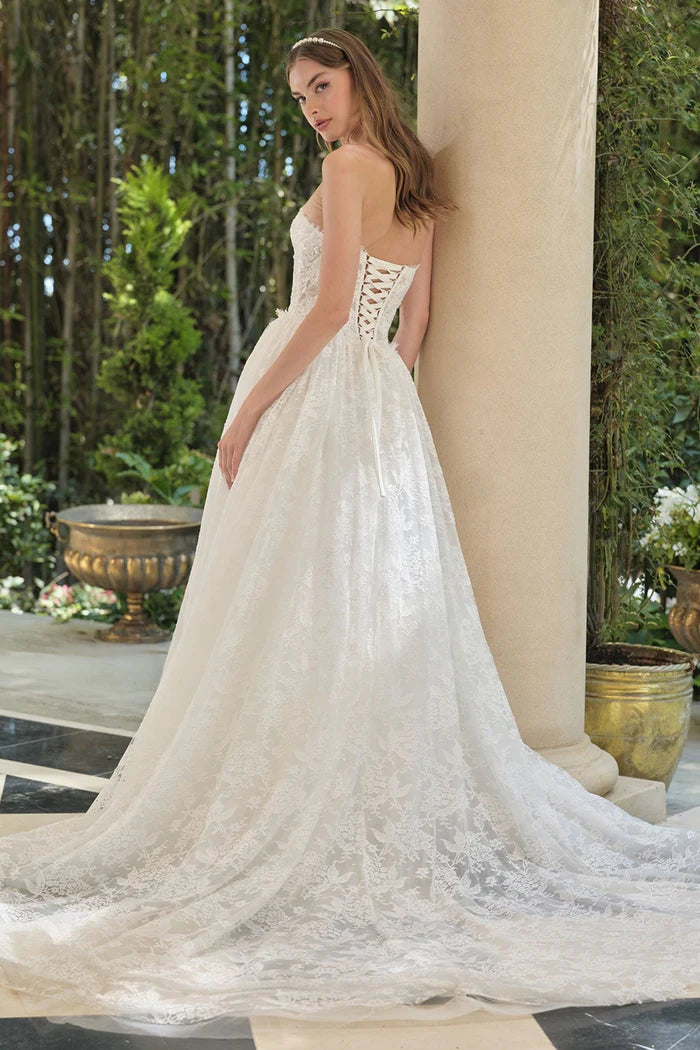 REED Lace A-Line Wedding Dress with Corset Back