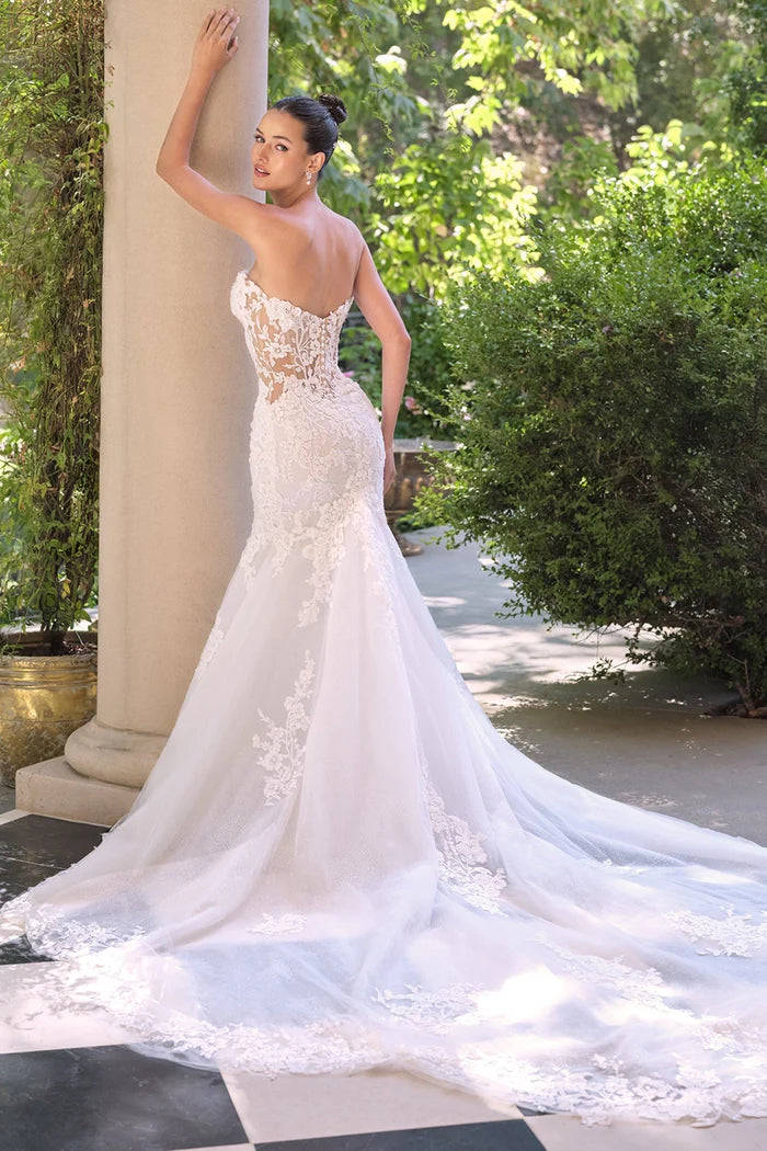 LUCILLE Lace Mermaid Wedding Dress with Sleeves