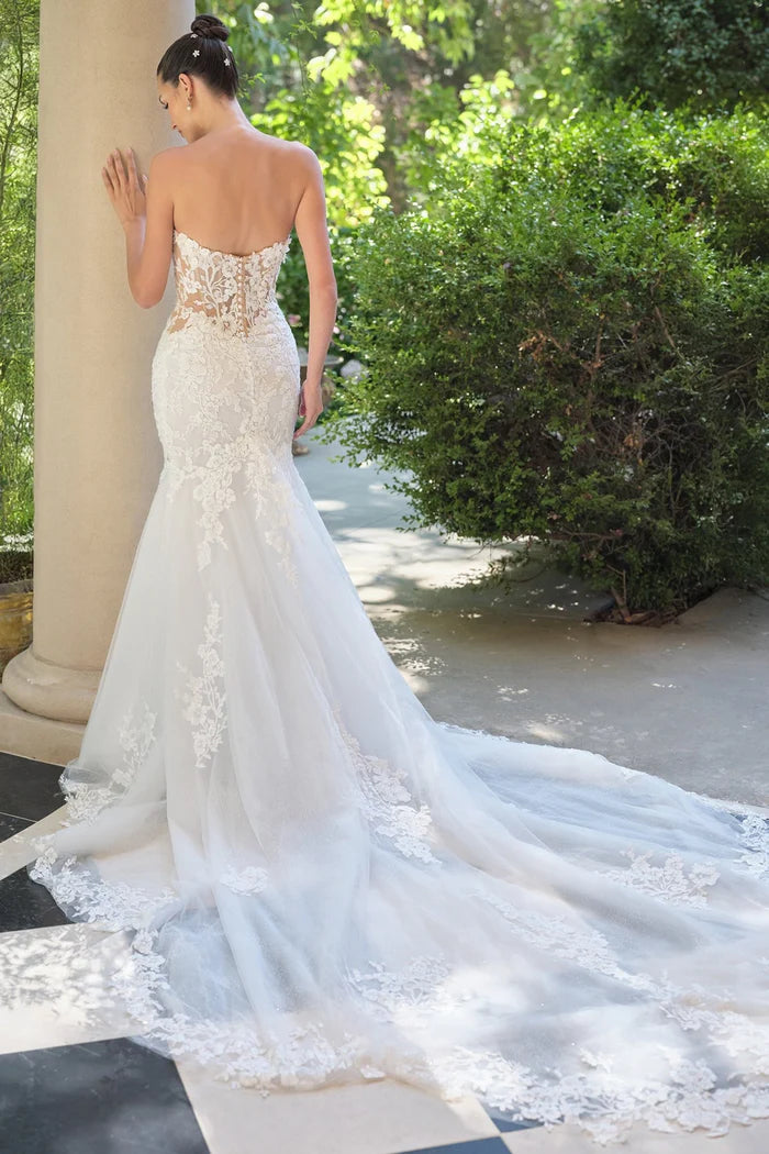 LUCILLE Lace Mermaid Wedding Dress with Sleeves