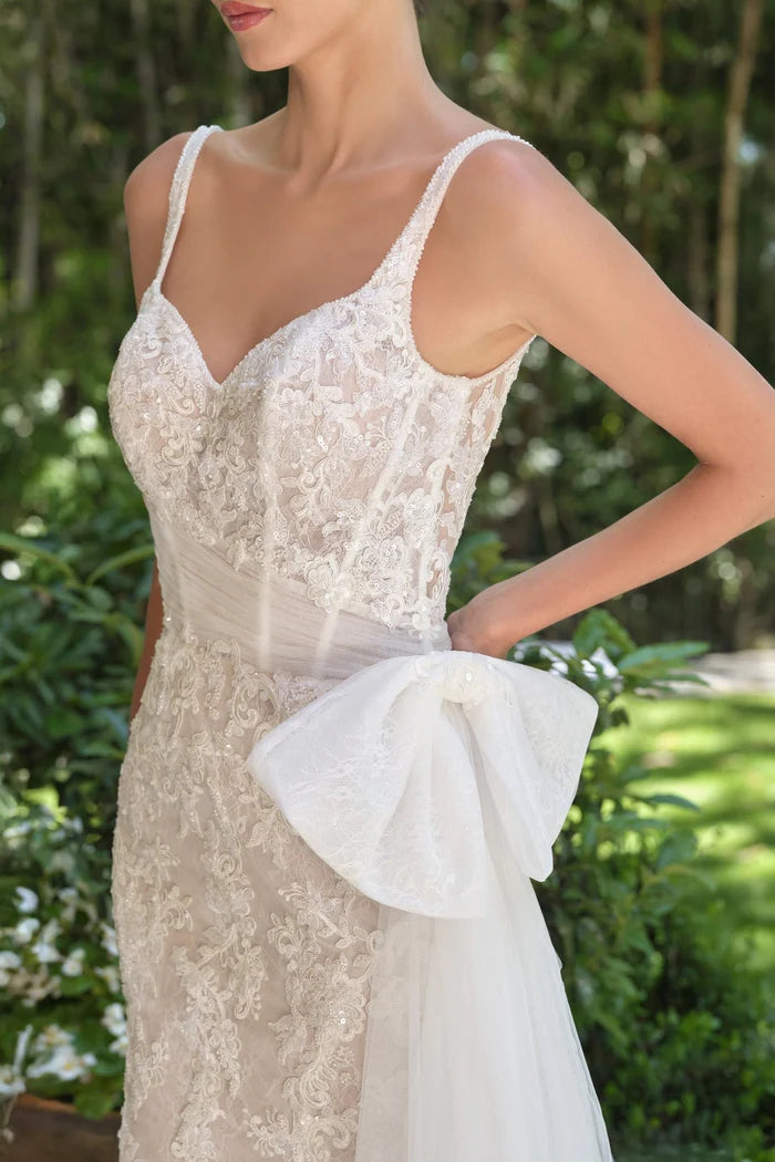 JOSIE Lace Mermaid Wedding Dress with Bow Detail
