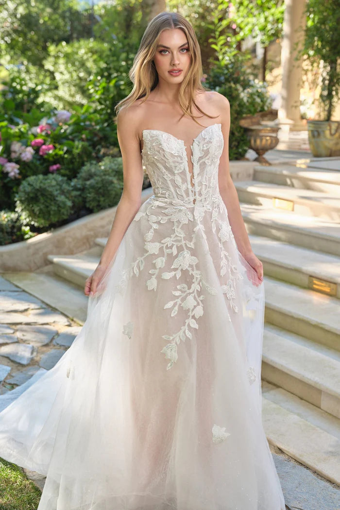 NAPOLI Floral Ball Gown Wedding Dress with Corset