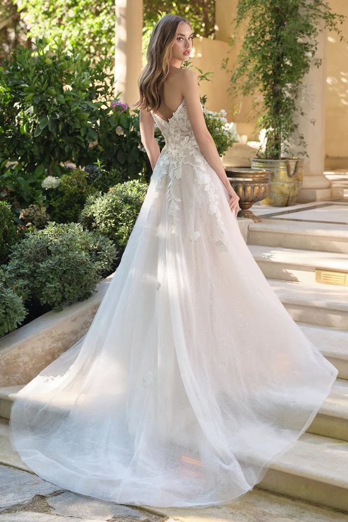 NAPOLI Floral Ball Gown Wedding Dress with Corset