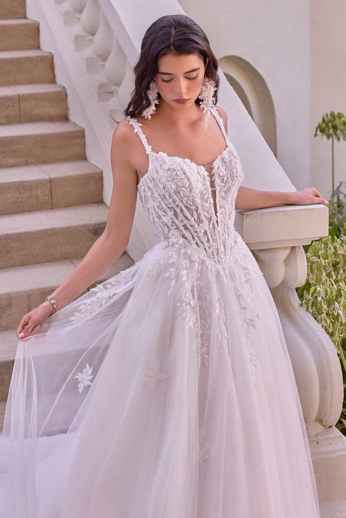 CARISSA 3D Floral Lace Corset Bridal Ball Gown