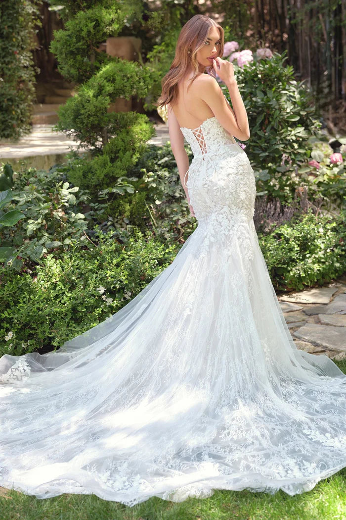 SORALIA Lace Mermaid Wedding Dress with Corset Back