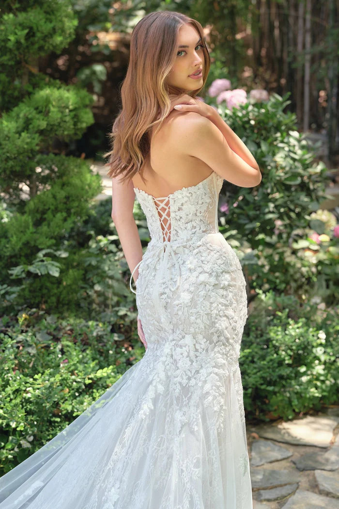 SORALIA Lace Mermaid Wedding Dress with Corset Back