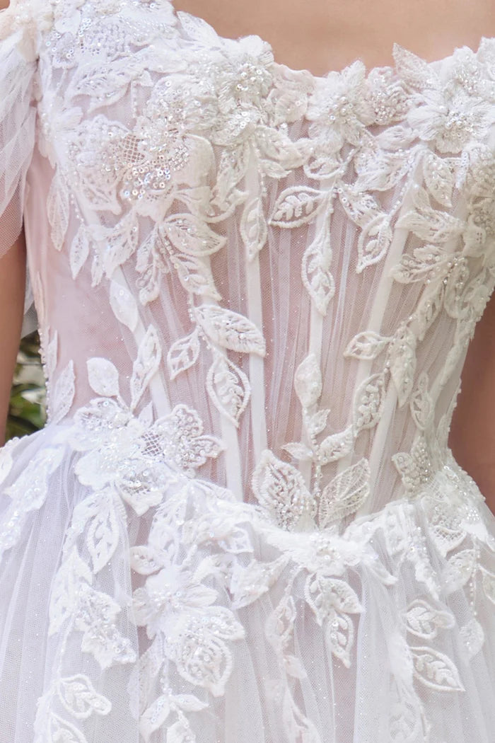 AYLEEN Off-Shoulder Floral Ball Gown Wedding Dress