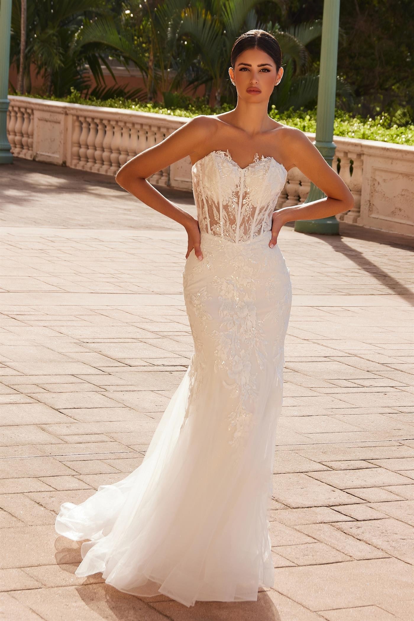 LUANA Strapless Corset Trumpet Wedding Dress