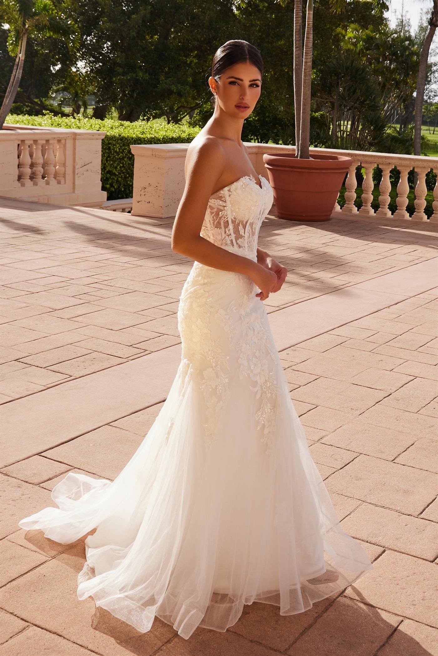 LUANA Strapless Corset Trumpet Wedding Dress