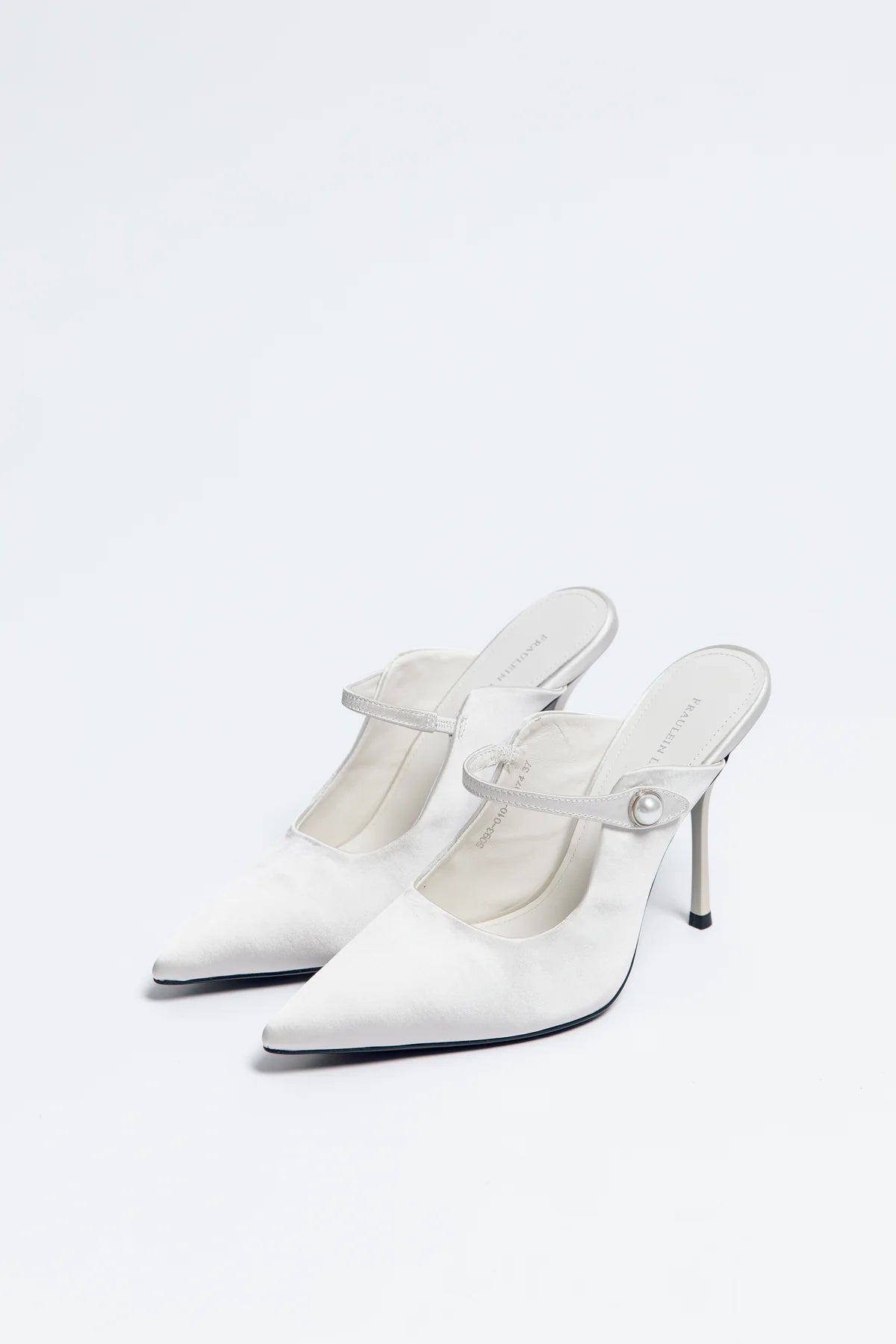 NORMA JEANE Pink Bridal Heels with Pearl Buckle