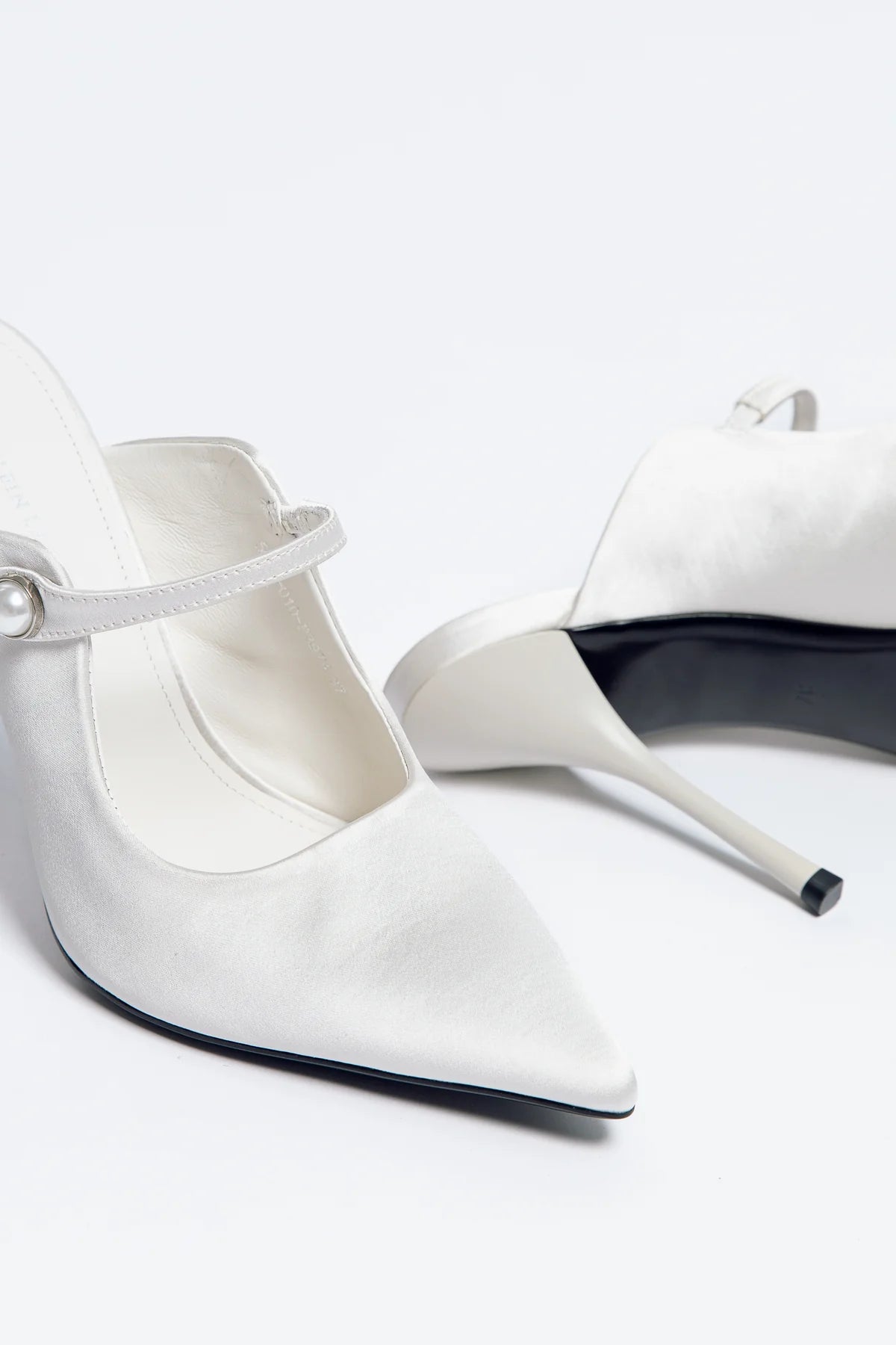 NORMA JEANE Pink Bridal Heels with Pearl Buckle