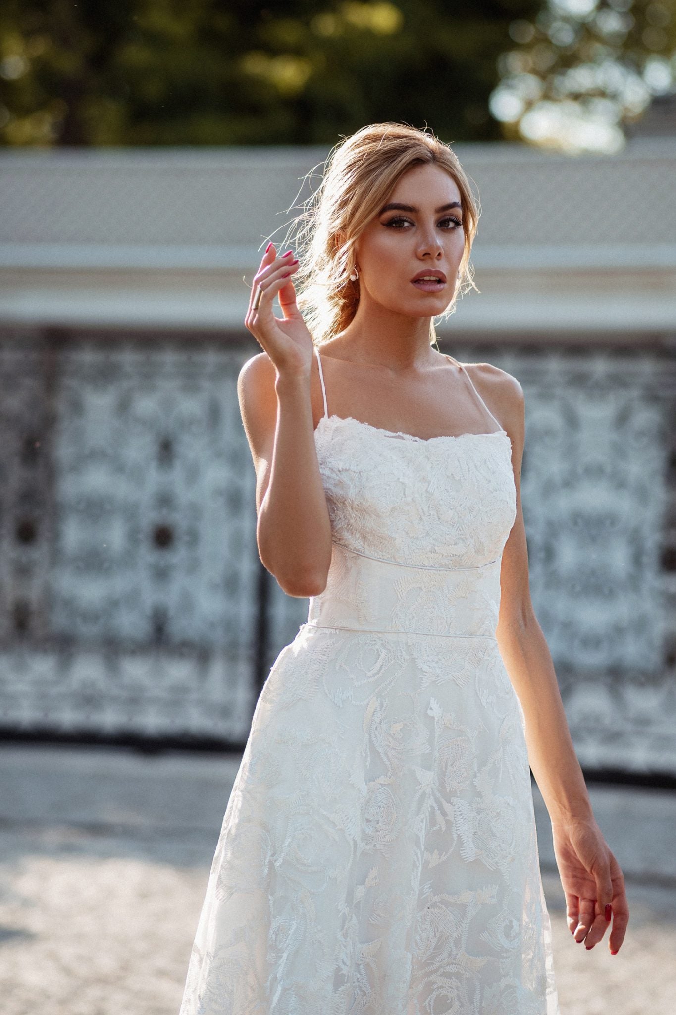 BB013 Lace Corset Back Wedding Dress