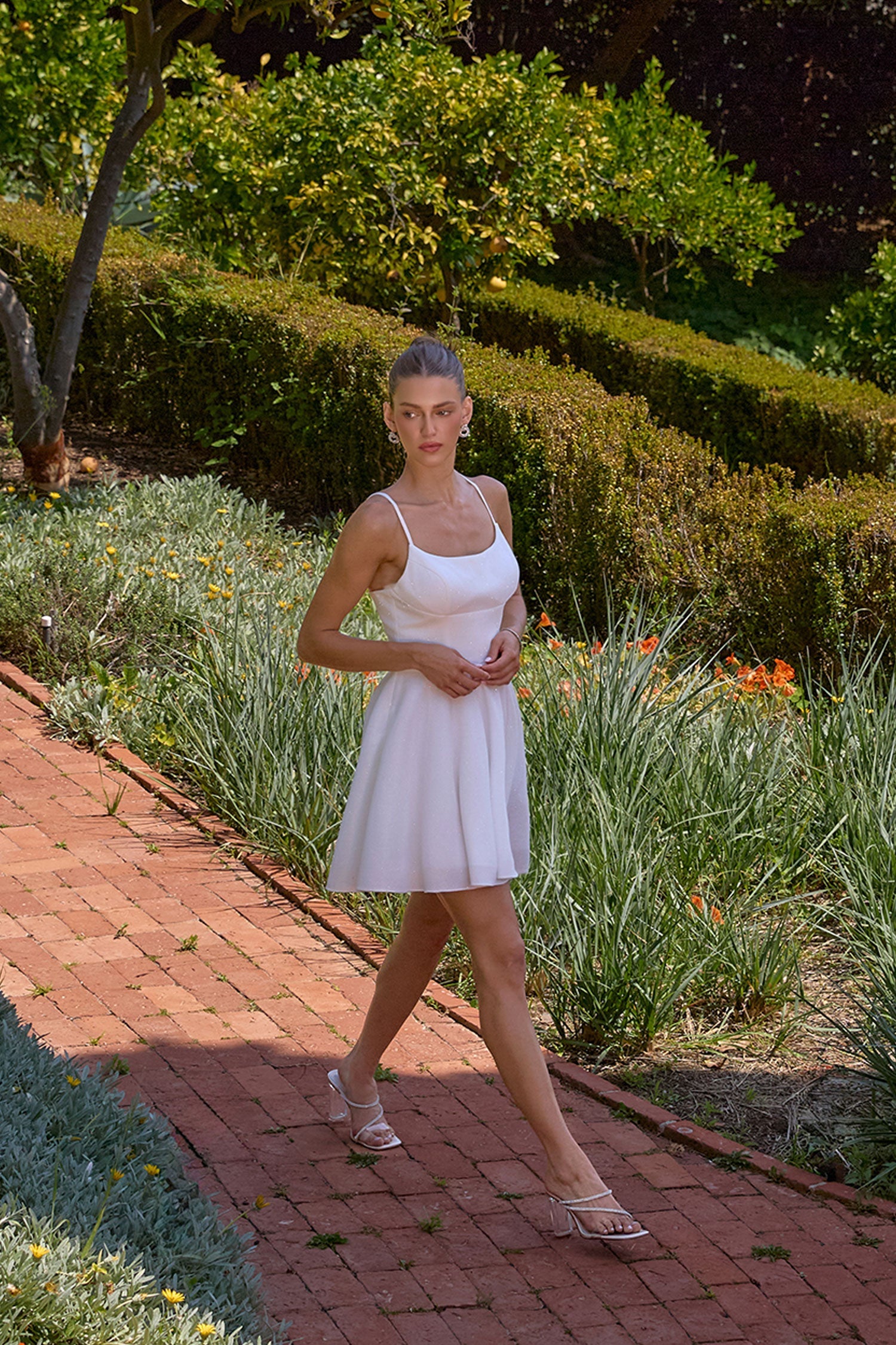 JEANINE Glitter A-Line Mini Dress