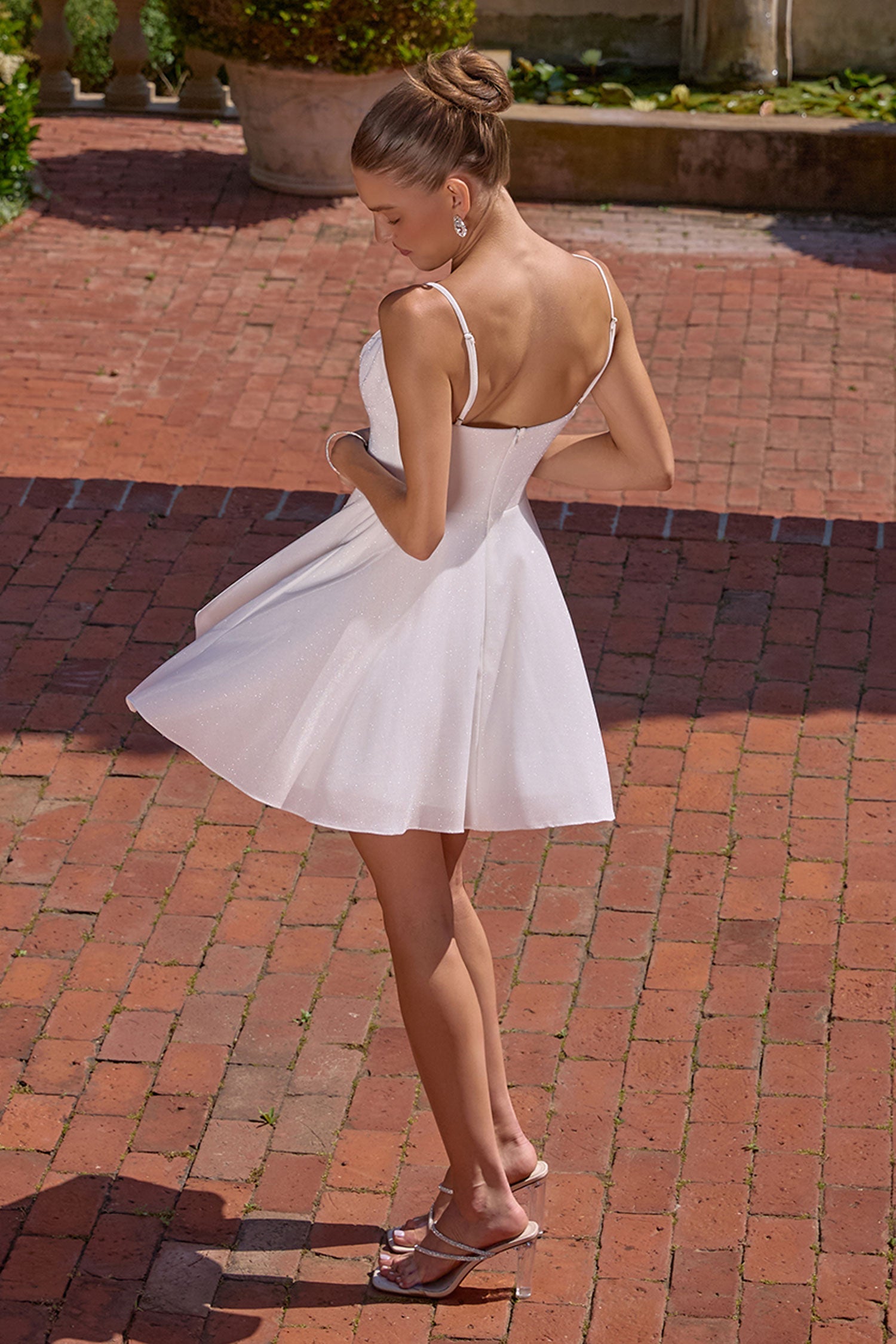 JEANINE Glitter A-Line Mini Dress