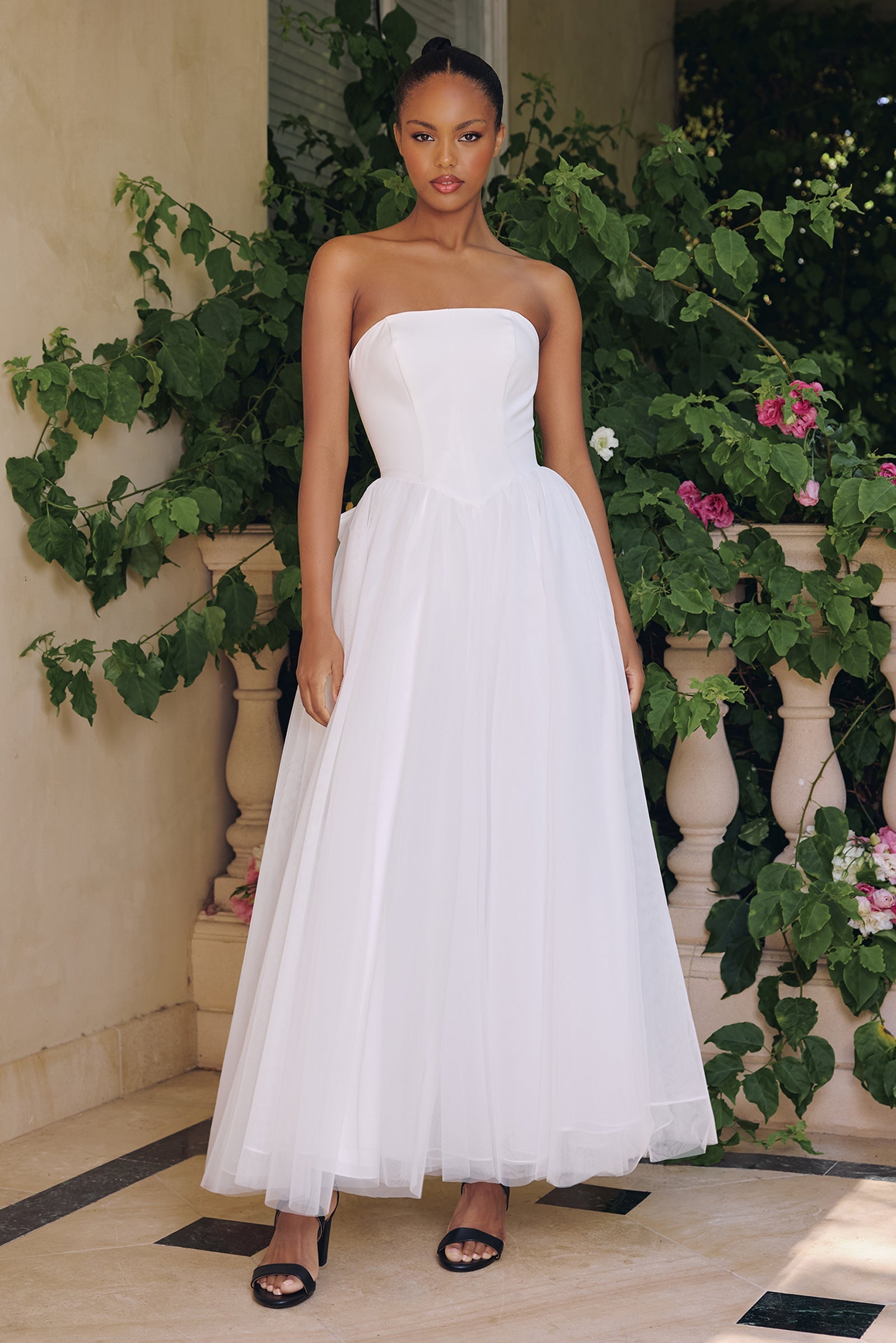 GRACIE Strapless Bow A-Line Wedding Gown