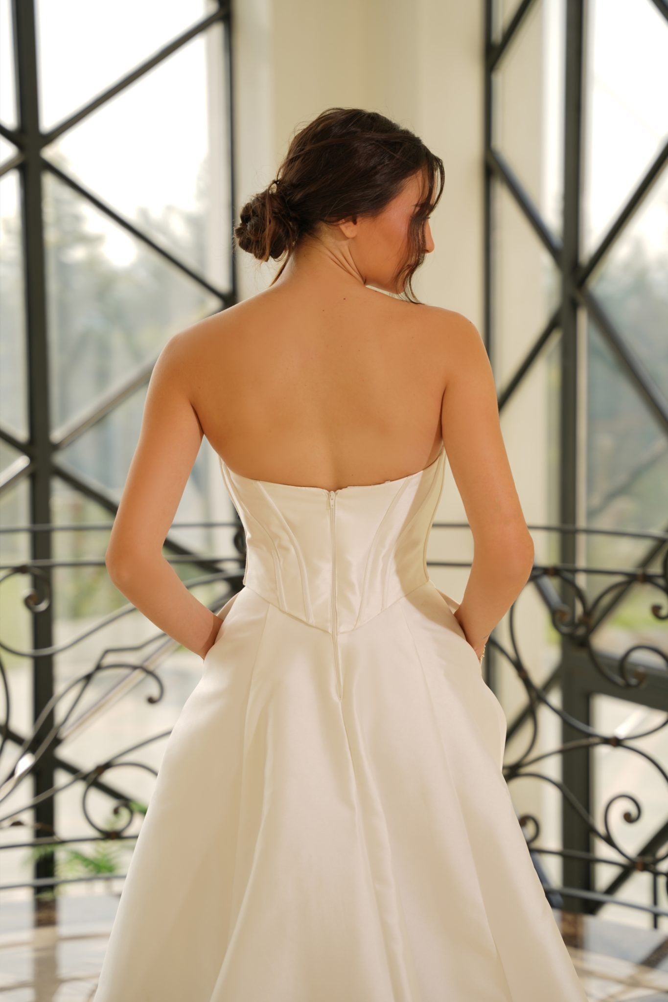 Laurenne TE704 Mikado Corset A-Line Wedding Dress