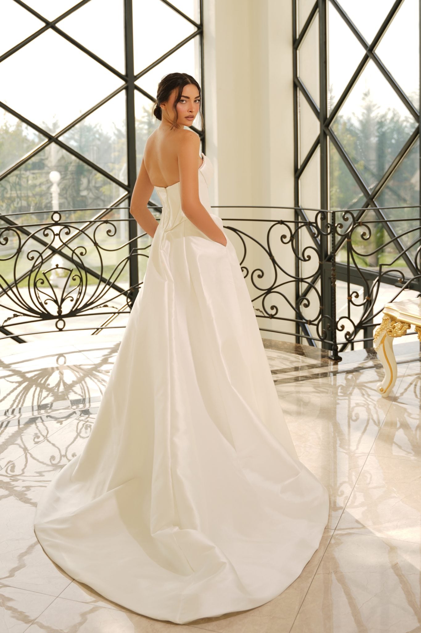Laurenne TE704 Mikado Corset A-Line Wedding Dress