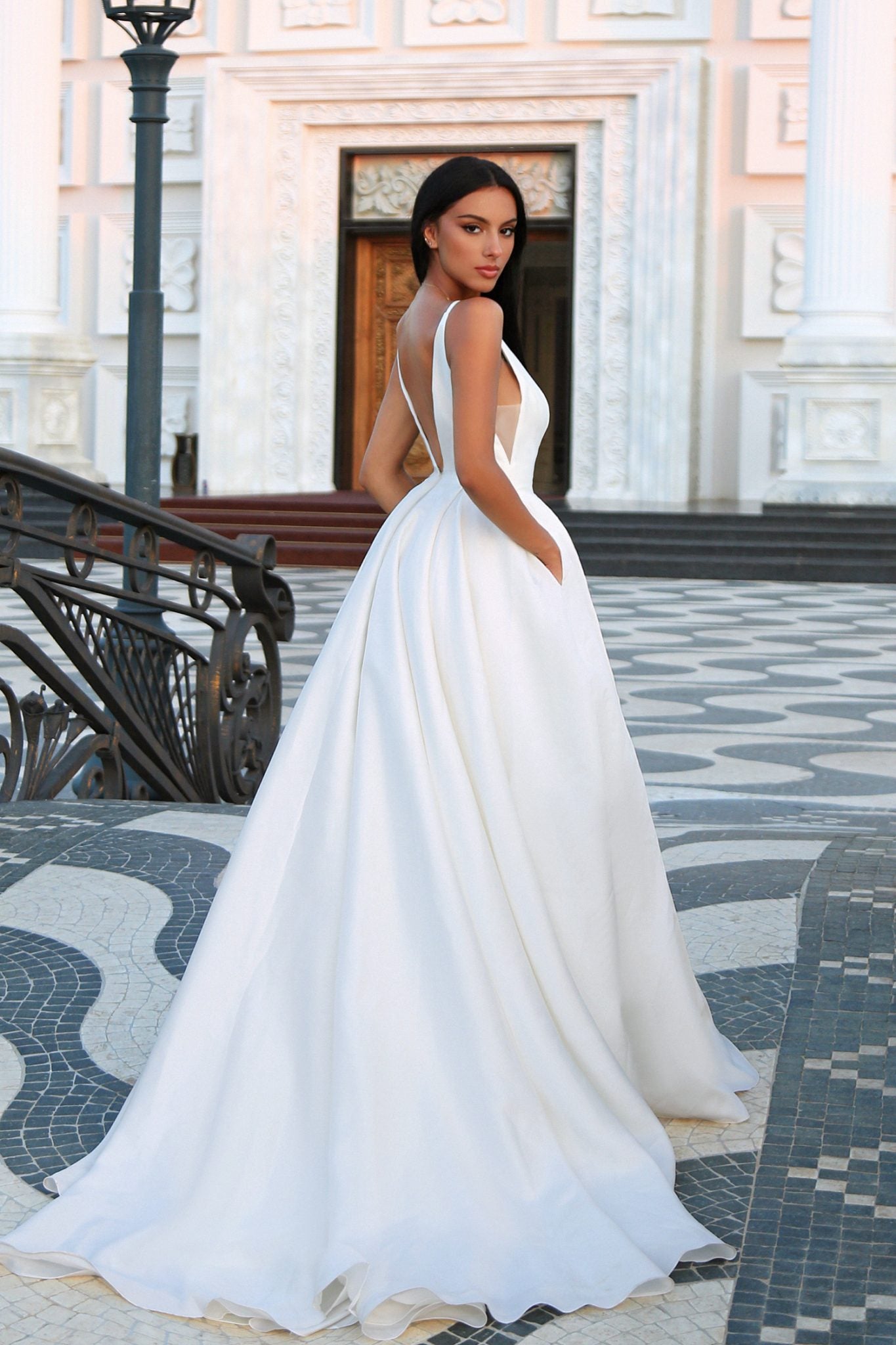 Isabelle TF002 Mikado A-Line Wedding Dress with Split