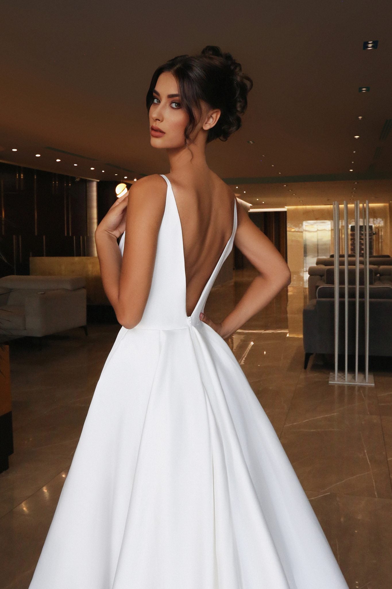 Isabelle TF002 Mikado A-Line Wedding Dress with Split