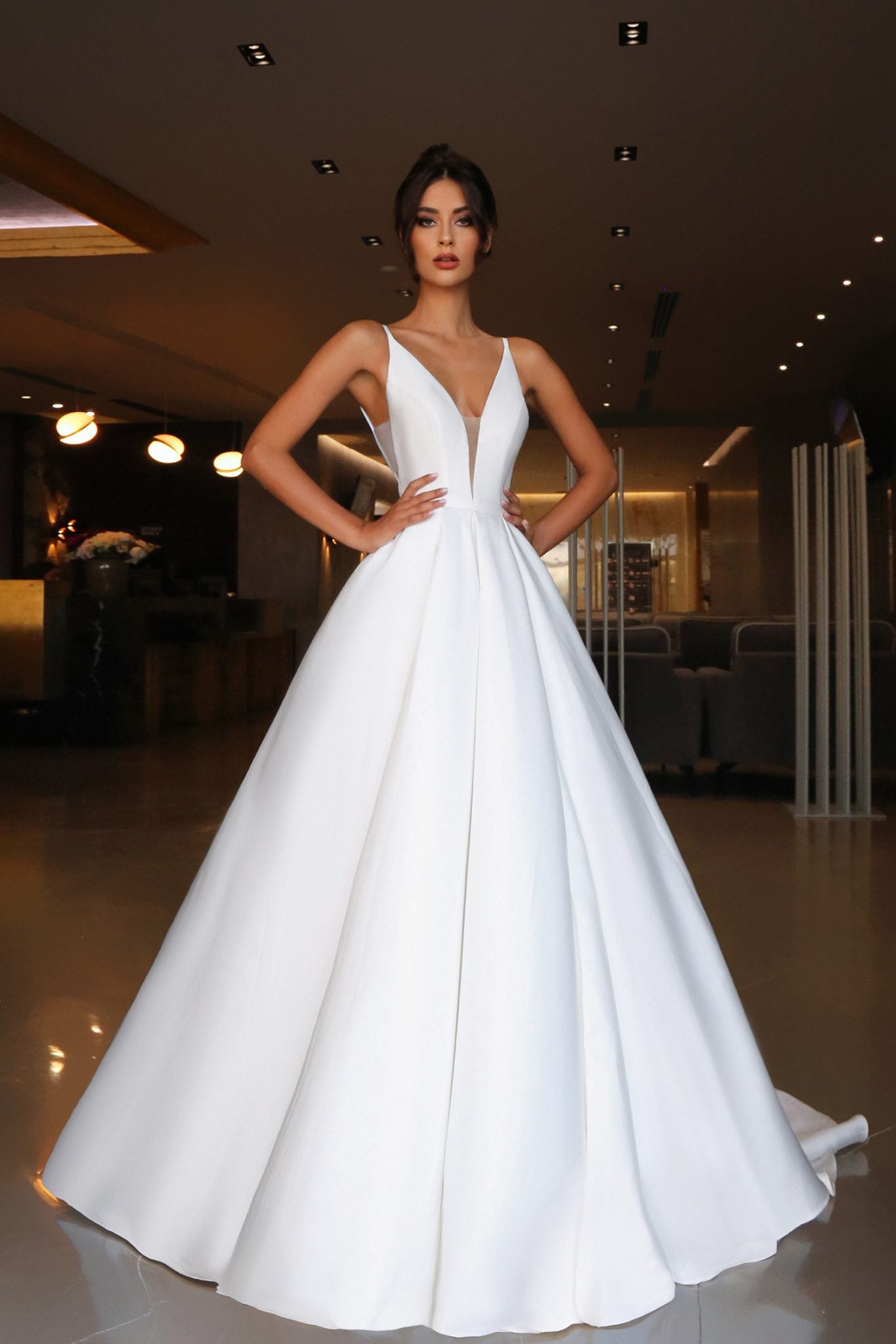 Isabelle TF002 Mikado A-Line Wedding Dress with Split