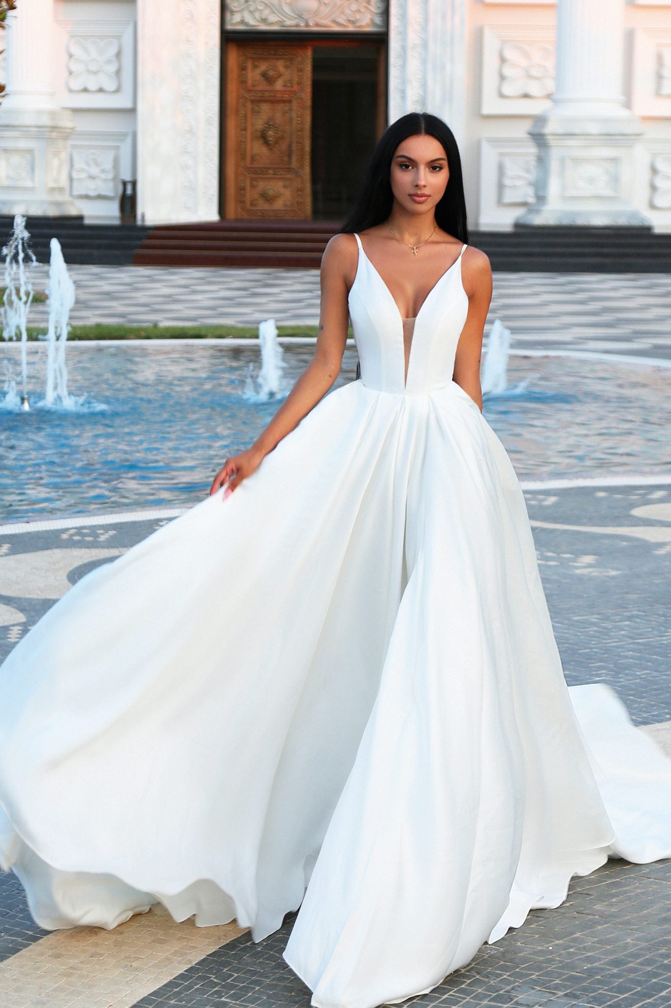 Isabelle TF002 Mikado A-Line Wedding Dress with Split