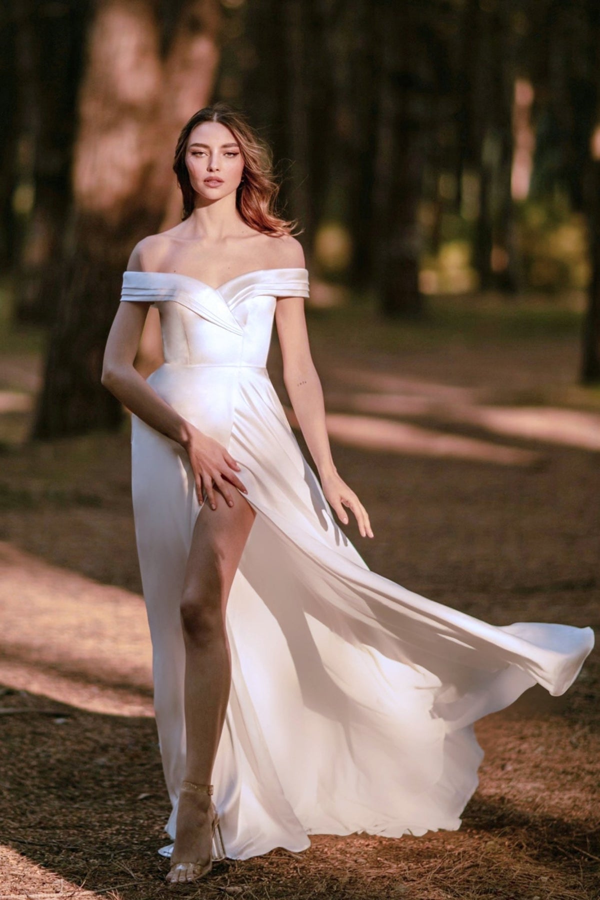 TW101 Off-Shoulder Sweetheart A-Line Wedding Dress