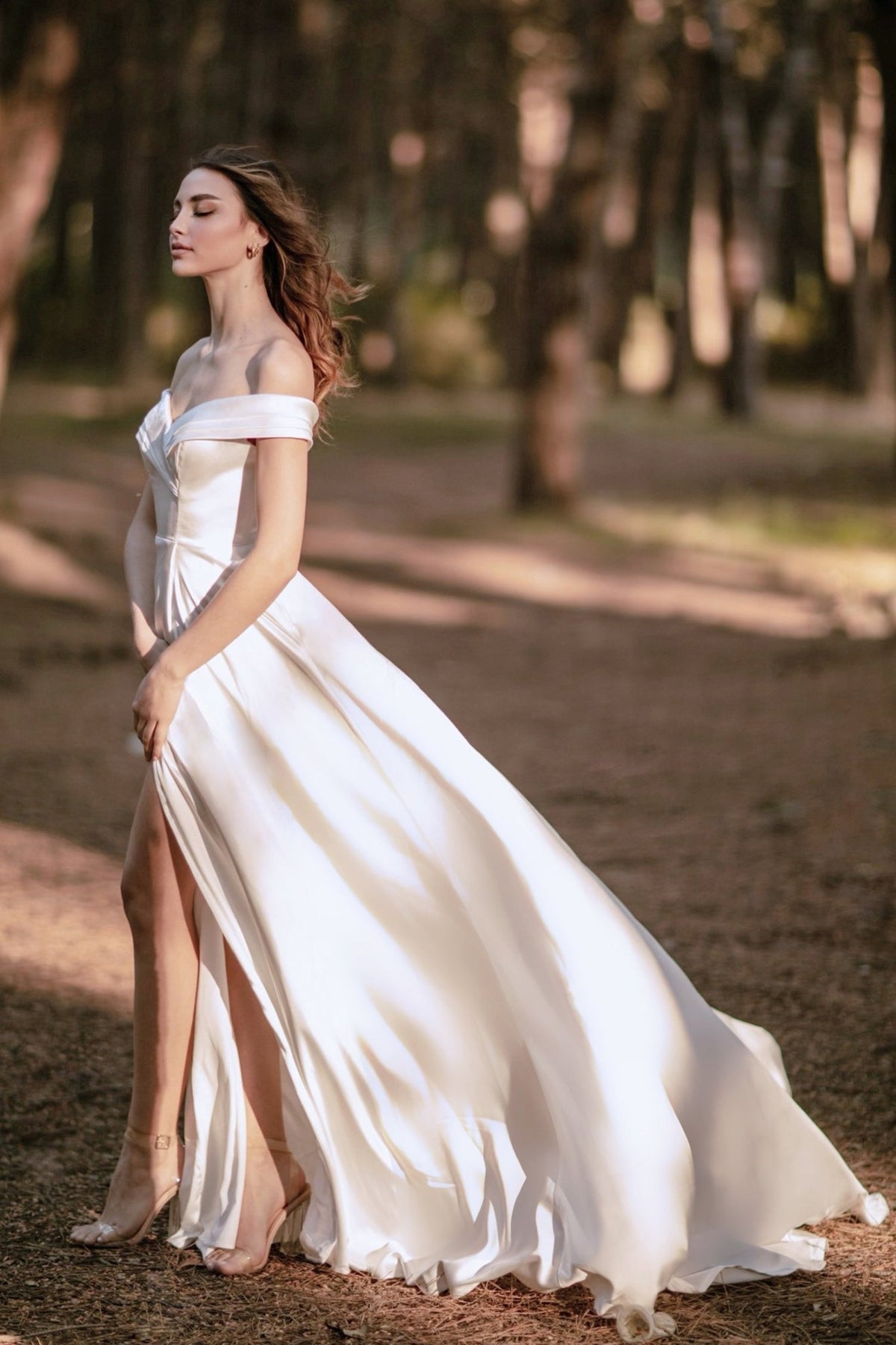 TW101 Off-Shoulder Sweetheart A-Line Wedding Dress