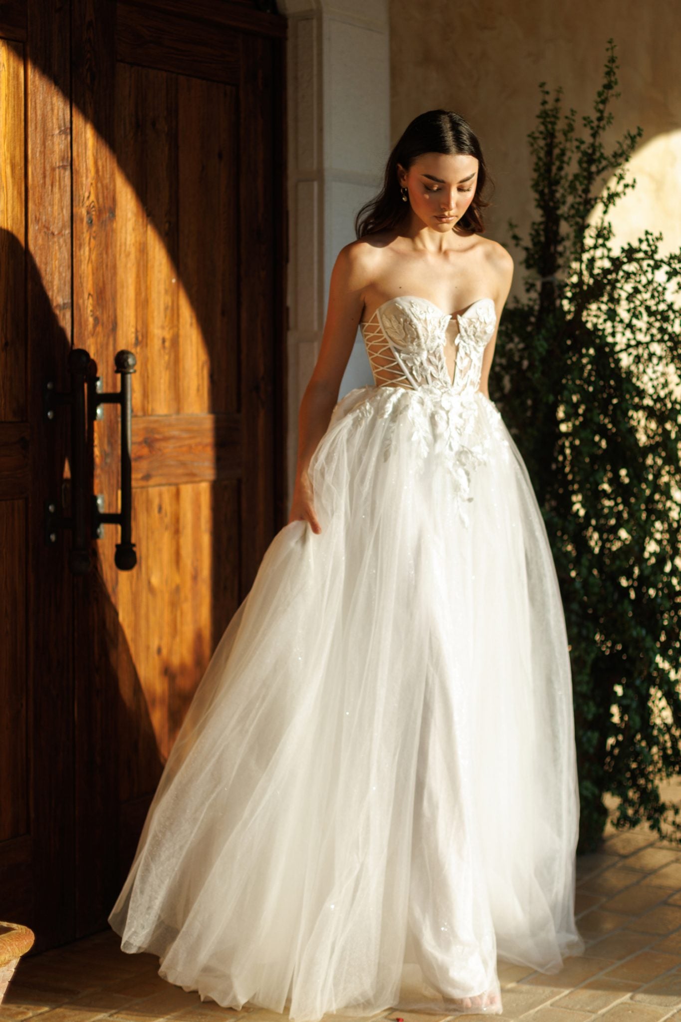 DAHLIA TW480 Off Shoulder Corset A-Line Wedding Dress