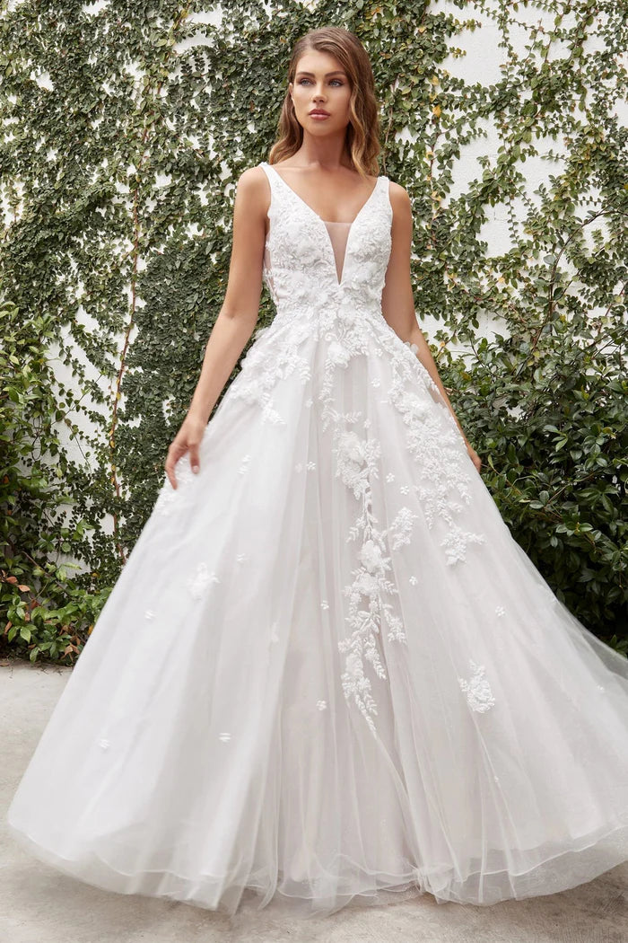 ISOLDE Plunge Lace A-Line Wedding Dress