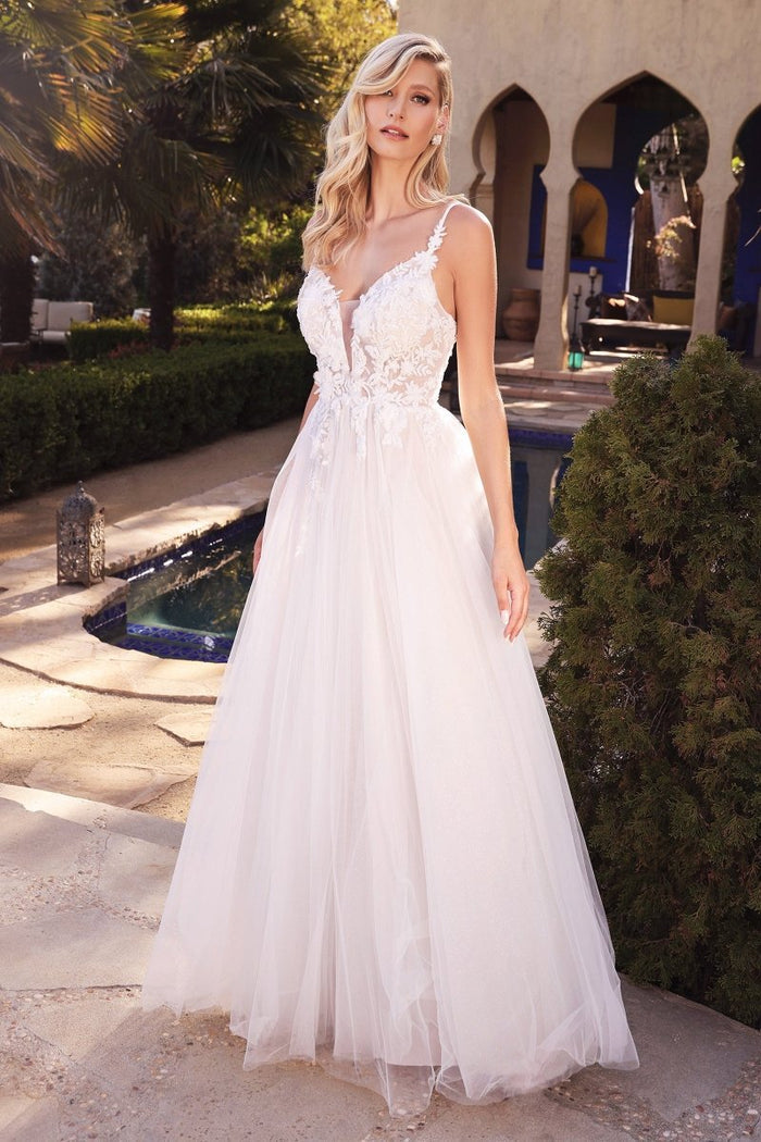 SHIRLEY Off-White Layered A-Line Lace Tulle Wedding Dress