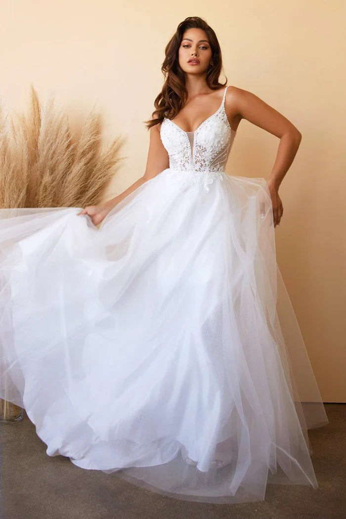 AMORET Layered Tulle A-Line Wedding Dress