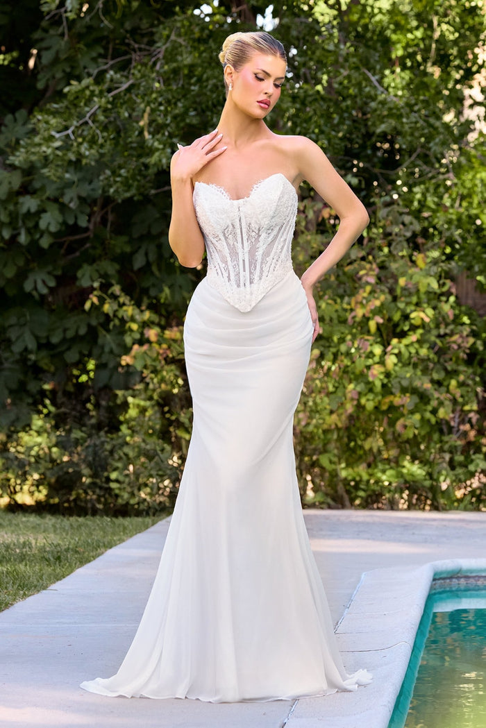 JULIA Strapless Sweetheart Lace Mermaid Wedding Dress