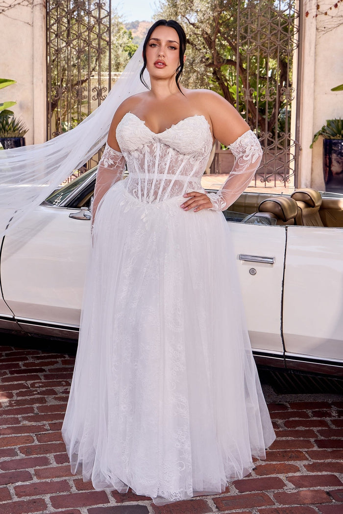 SYLVIE Lace & Tulle Corset Bridal Ball Gown